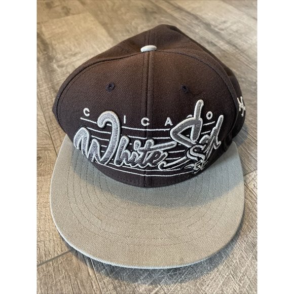 Brown Chicago White Sox Cap Hat Baseball Snapback Adjustable 47 Embroidered Logo - Picture 1 of 6